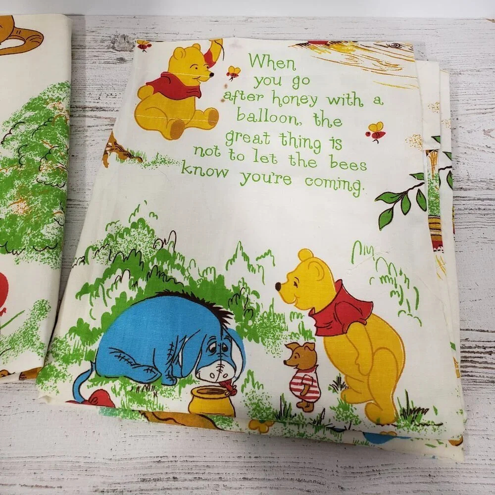 Vintage Disney Winnie the Pooh Curtain Panels